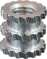 Serie 63 Aluminium Gewindeeinsatz zum Umspritzen mit Durchgangsbohrung