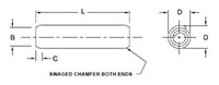 Coiled Spring Pin - Dimensional Drawing