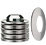 Disc Springs are available as single Discs or pre-stacked in custom configurations.